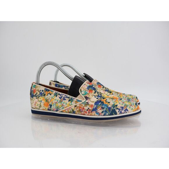 Rebecca Minkoff Loafers Women's Size 7 Sable Canvas Floral Print Slip On Shoes - Picture 1 of 11